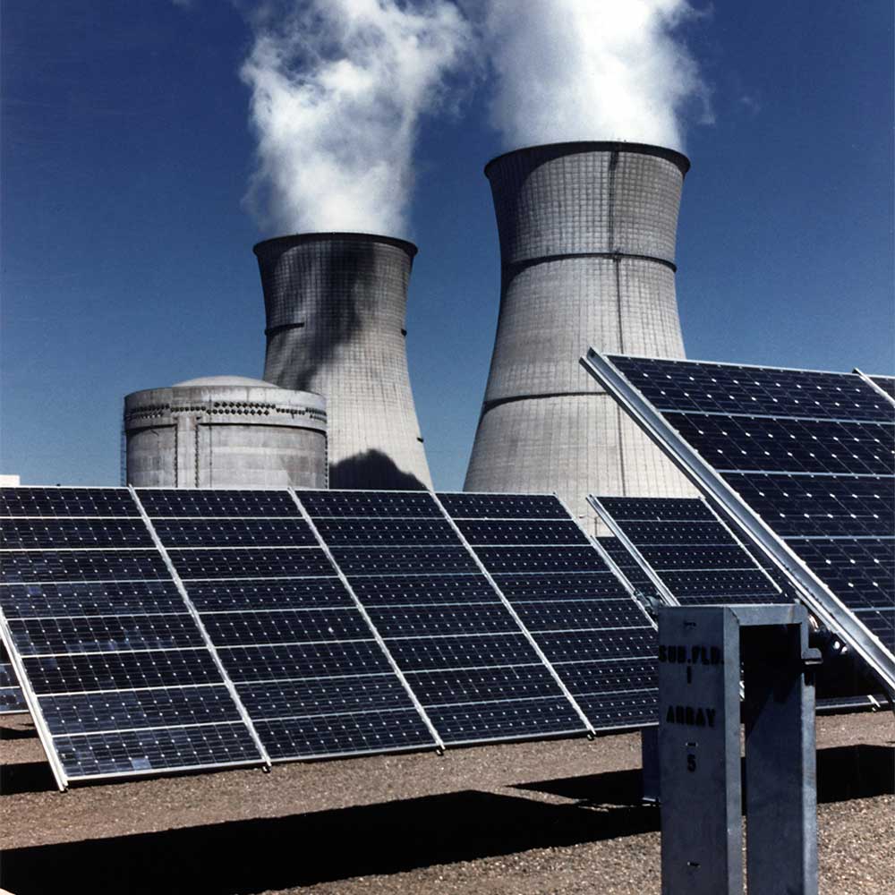 Solar panel installation team